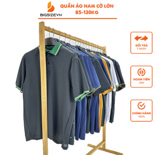 Áo Polo Big Size Nam Bigsizevn từ 85 - 130KG, Áo có cổ vải thun cá sấu chuẩn Form