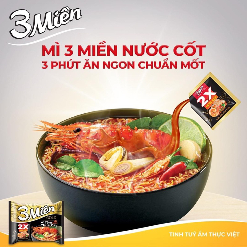 Mì Ba Miền 30 gói x 75g đủ vị