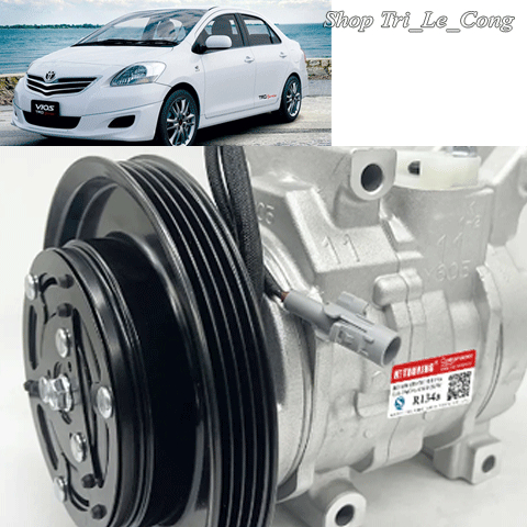 Lốc lạnh Vios đời 2008-2012 Hàng bãi xe hơi ô tô Toyota block mới cục máy nén điều hòa giàn nóng 2009 2010 2011