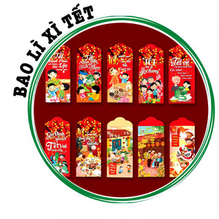 Bao lì xì năm mới, bao lì xì Tết nhiều mẫu đẹp.