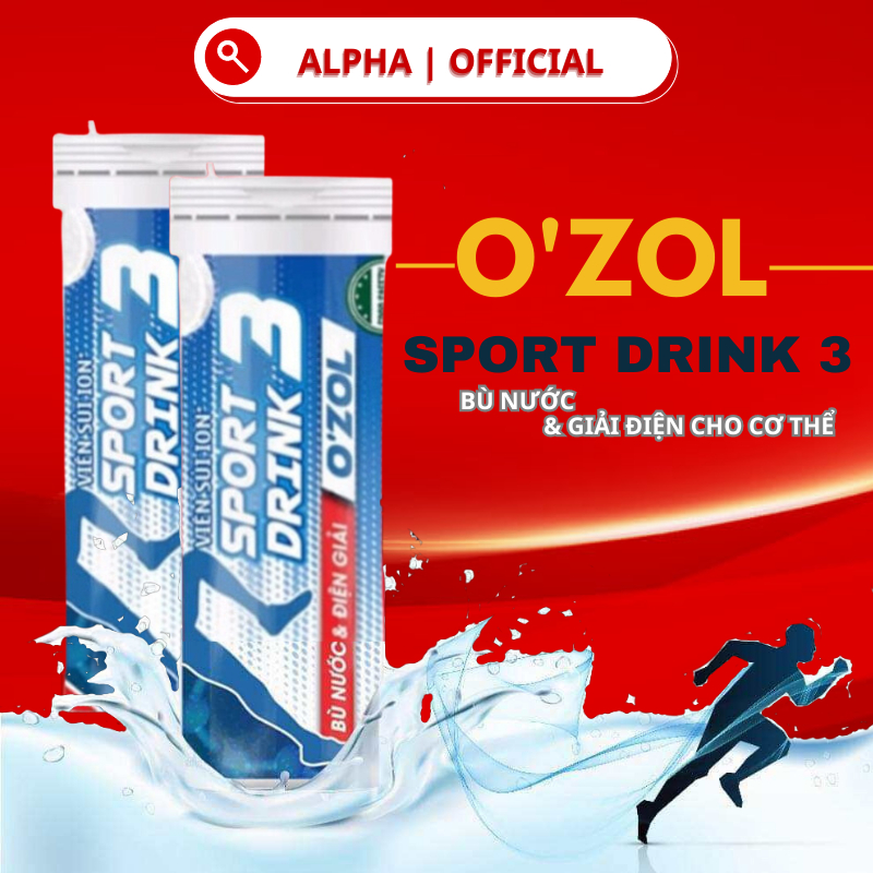 Viên sủi sport drink Ozol điện giải thể thao ion Floslek Chính hãng