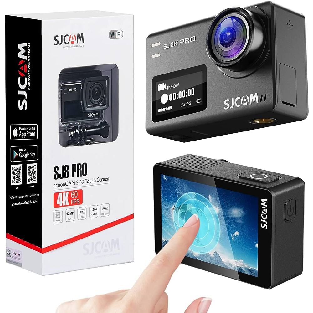 Camera Hành Trình, Camera Hành Động Cho Xe Đạp, Xe Máy SJCAM SJ 8 Quay Phim Chống Rung 4K