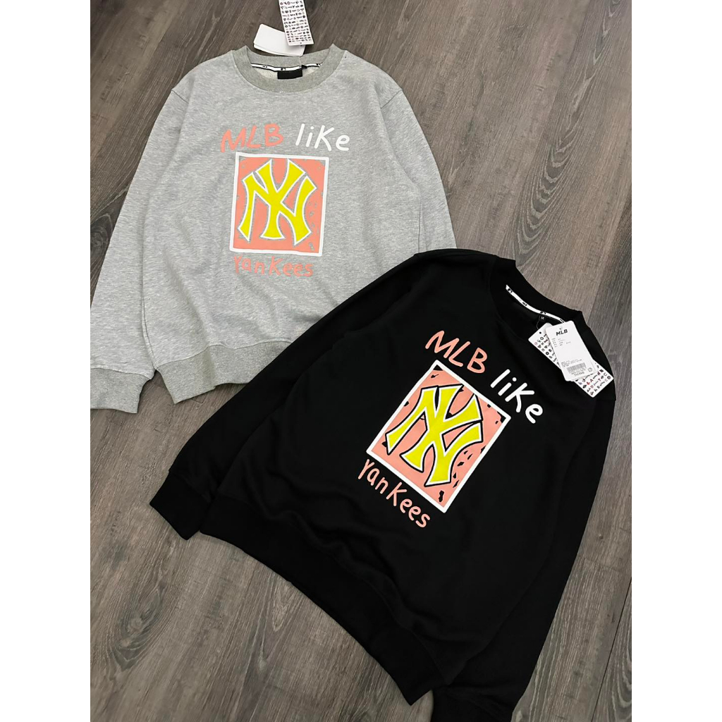 Áo nỉ da cá hình in Ny nam nữ