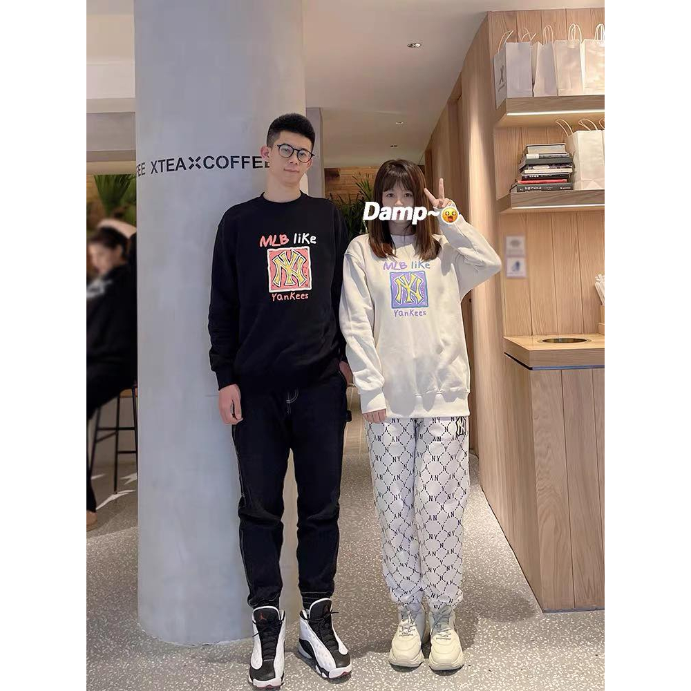 Áo nỉ da cá hình in Ny nam nữ