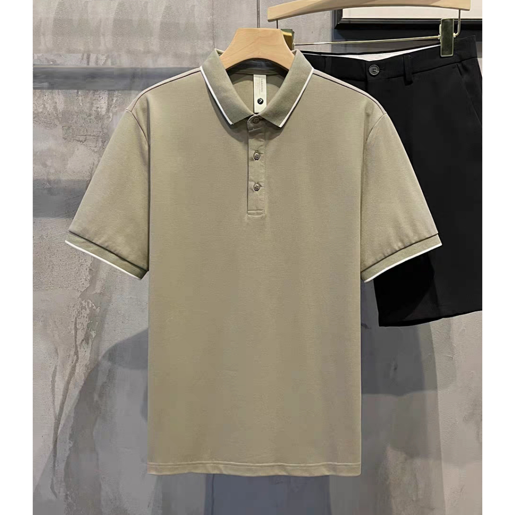 Áo Thun nam cổ bẻ POLO PHỐI VIỀN vải puly thái 4 chiều co dãn cực kỳ sang trọng lịch lãm - TTPOLO1
