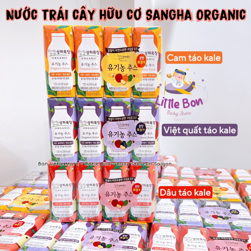 Nước trái cây hữu cơ Sangha Organic Maeil Hàn bay air