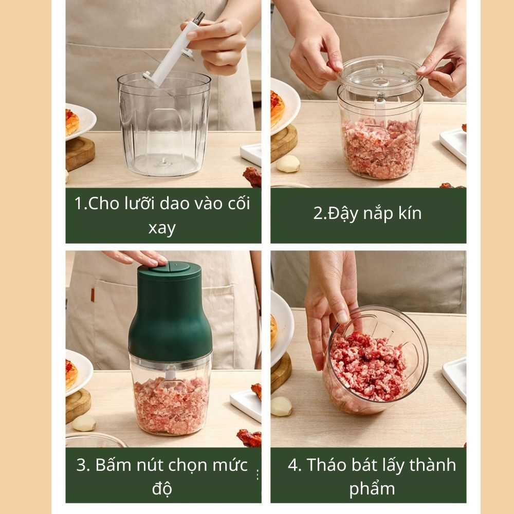 Máy Xay Đa Năng, Xay Thịt, Xay Đá, Dung Tích 1000ml
