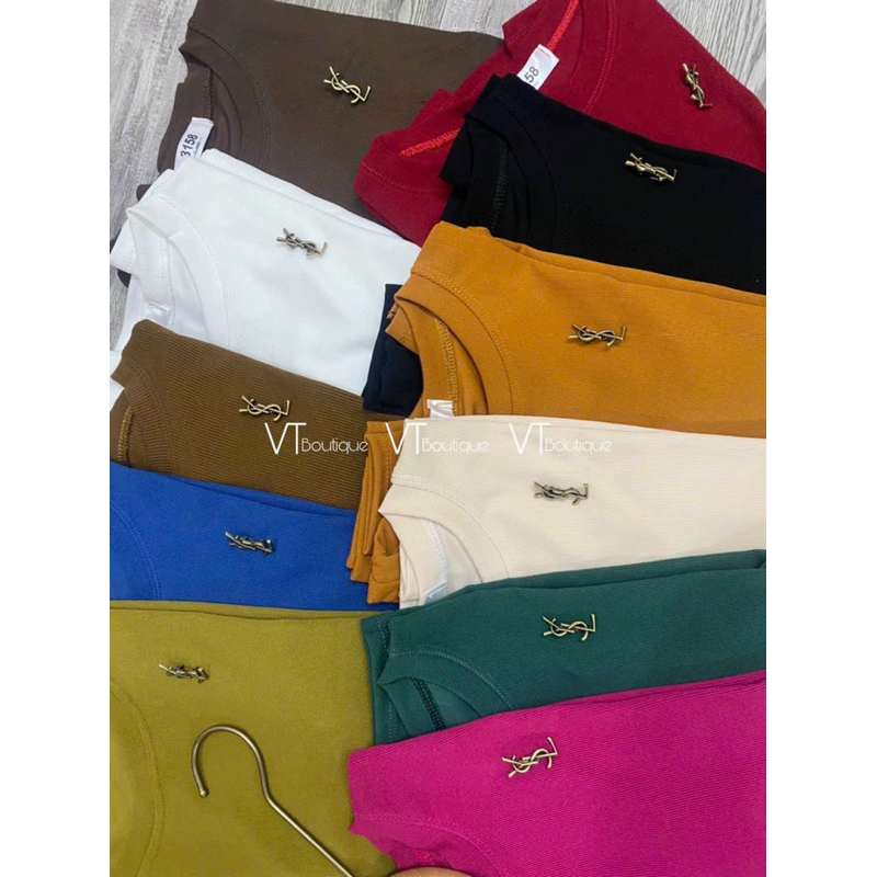 ÁO THUN TĂM HÀN YS TAY DÀI DÁNG ÔM CO GIÃN CỔ TRÒN MS11529