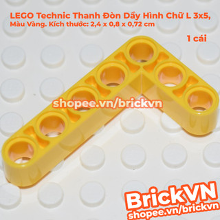 [1 Cái] LEGO Technic Thanh Đòn Dầy Hình Chữ L 3x5, Màu Vàng ID 4144022 32526