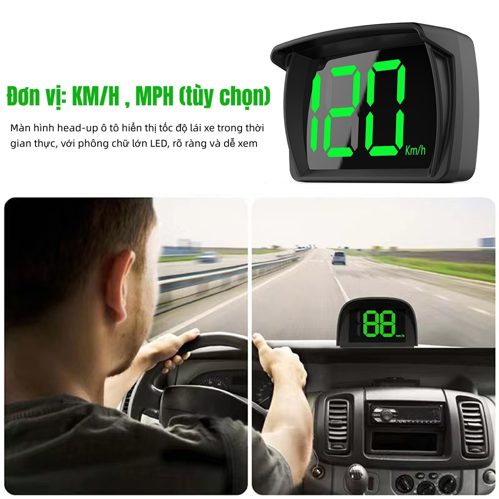 🔥Đồng hồ tốc độ kỹ thuật số HUD KM/H MPH GPS có đèn LED hiển thị phông chữ lớn cho xe ô tô, xe tải SUV, xe máy | BigBuy360 - bigbuy360.vn