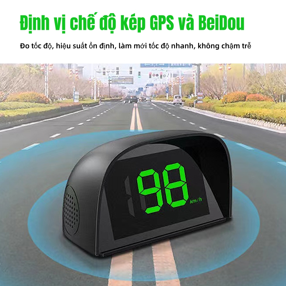 🔥Đồng hồ tốc độ kỹ thuật số HUD KM/H MPH GPS có đèn LED hiển thị phông chữ lớn cho xe ô tô, xe tải SUV, xe máy | BigBuy360 - bigbuy360.vn