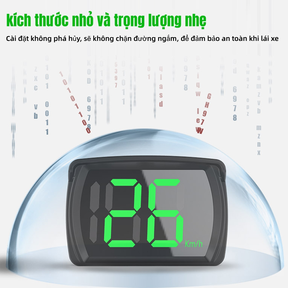 🔥Đồng hồ tốc độ kỹ thuật số HUD KM/H MPH GPS có đèn LED hiển thị phông chữ lớn cho xe ô tô, xe tải SUV, xe máy | BigBuy360 - bigbuy360.vn