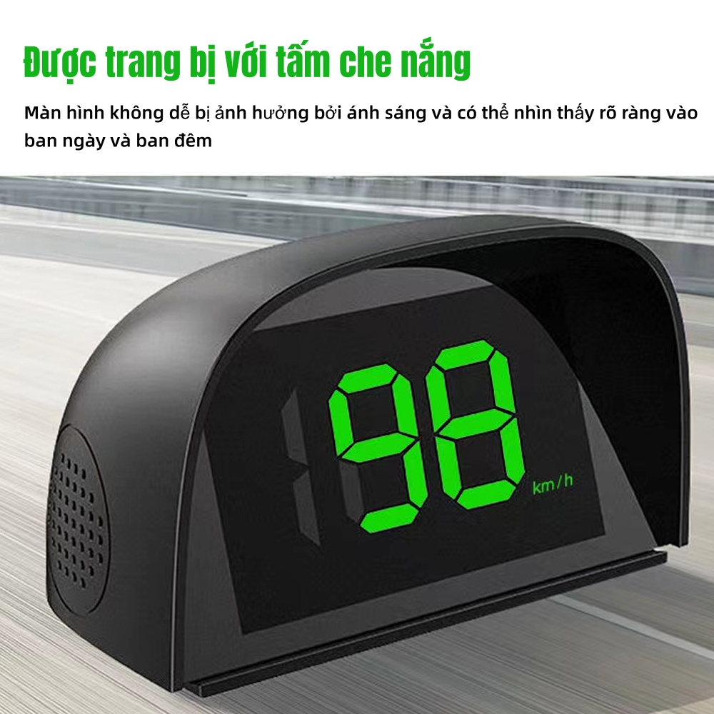 🔥Đồng hồ tốc độ kỹ thuật số HUD KM/H MPH GPS có đèn LED hiển thị phông chữ lớn cho xe ô tô, xe tải SUV, xe máy | BigBuy360 - bigbuy360.vn