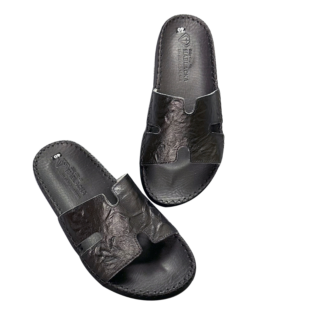 Dép da nam quai ngang D79 chất liệu da bò kiểu dáng thời trang năng động