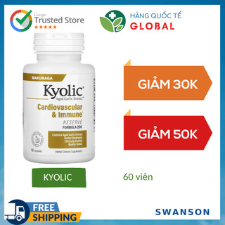 Kyolic aged garlic extract, 60 viên, hỗ trợ sức khỏe tim mạch