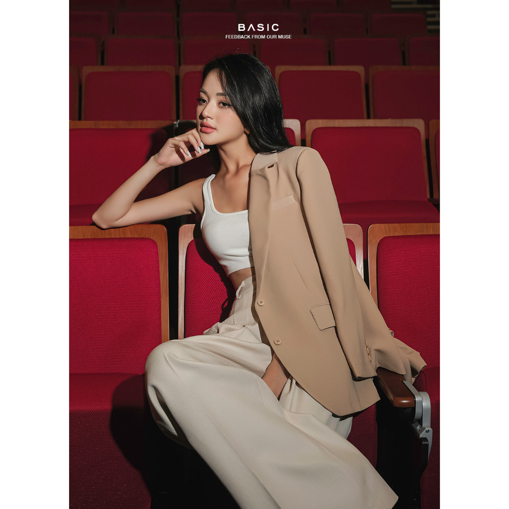 Áo blazer trơn BASIC MAIZE BLAZER