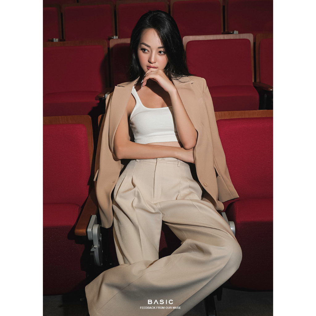 Áo blazer trơn BASIC MAIZE BLAZER