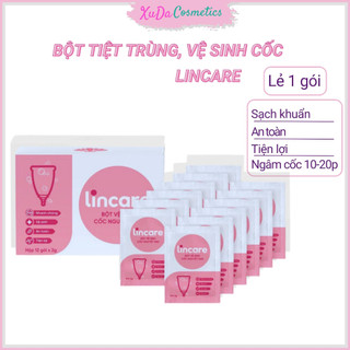 Bột vệ sinh cốc nguyệt san bột tiệt trùng cốc nguyệt san lincare lẻ 1 gói