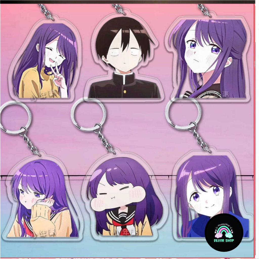 Kubo San Wa Mob Wo Yurusanai Móc Chìa Khóa Anime Kubo Nagisa Shiraishi Junta Bằng Acrylic Dễ Thương Cho Nam Và Nữ