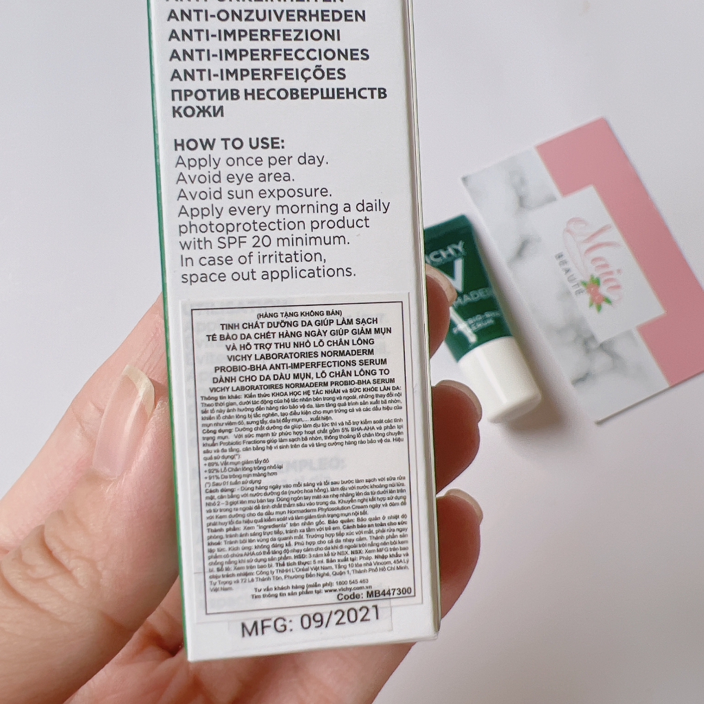 Serum giảm mụn Vichy Normaderm + Dưỡng Chất Khoáng Cô Đặc Vichy Mineral 89 Serum