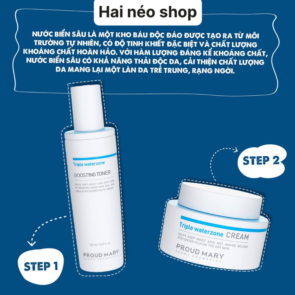 Gel cấp nước phục hồi, giải nhiệt, đập tan cơn khát mùa hè chứa Niacinamide, Vitamin B5, HA Proud Mary