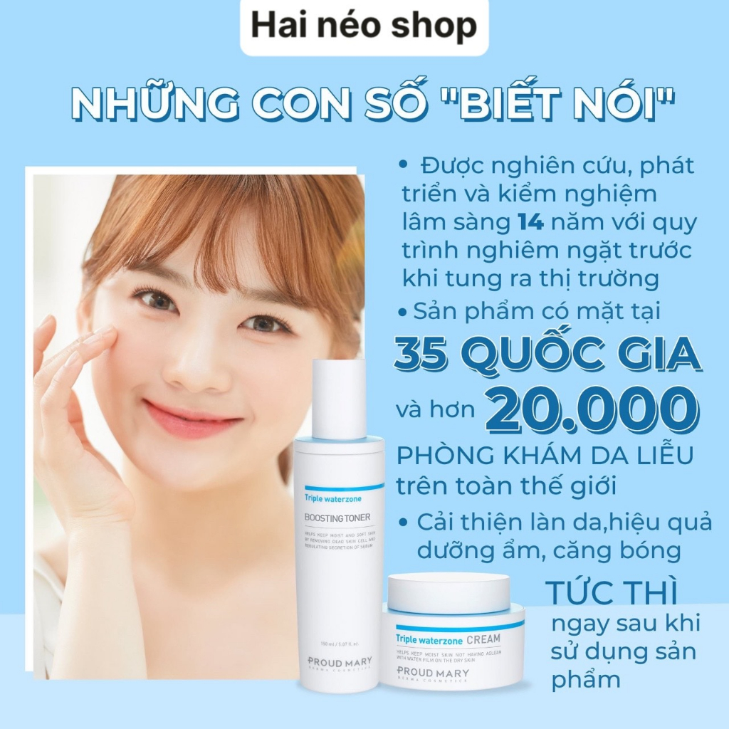 Gel cấp nước phục hồi, giải nhiệt, đập tan cơn khát mùa hè chứa Niacinamide, Vitamin B5, HA Proud Mary