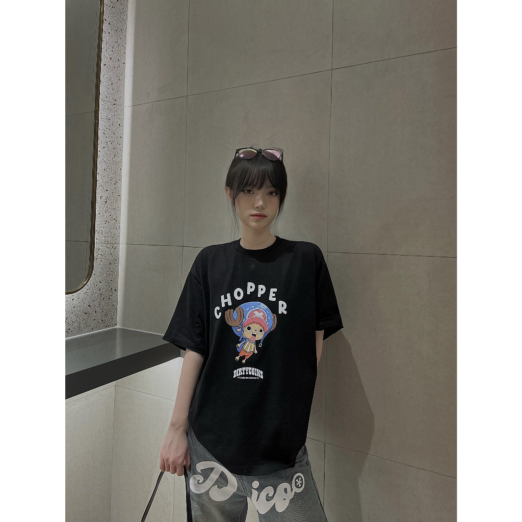 Áo Thun DirtyCoins x OnePiece Chopper Fly T-shirt - Black