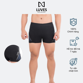 Quần Bơi Nam Ngắn LUVES SQUARE LEG Co Giãn 4 Chiều Cao Cấp, Quần Bơi Boxer Thể Thao Nam Nhanh Khô Thoáng Khí LVPHM0002BK