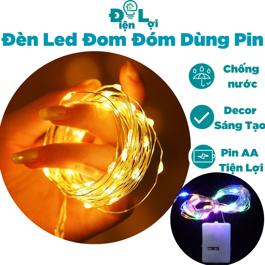 Đèn Led dây fairylight 3M trang trí phòng ngủ decor , dây đèn led đom đóm nhấp nháy