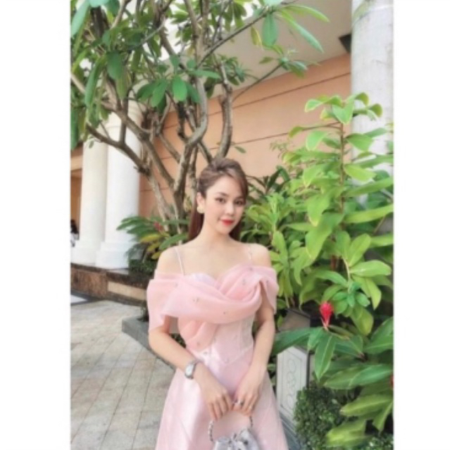Đầm 2S Taffta Thiết Kế Đính Đá