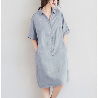 Đầm suông công sở cổ đức túi bổ cơi SLINEN, chất vải Linen bột Premium, form váy suông giấu bụng - DS29