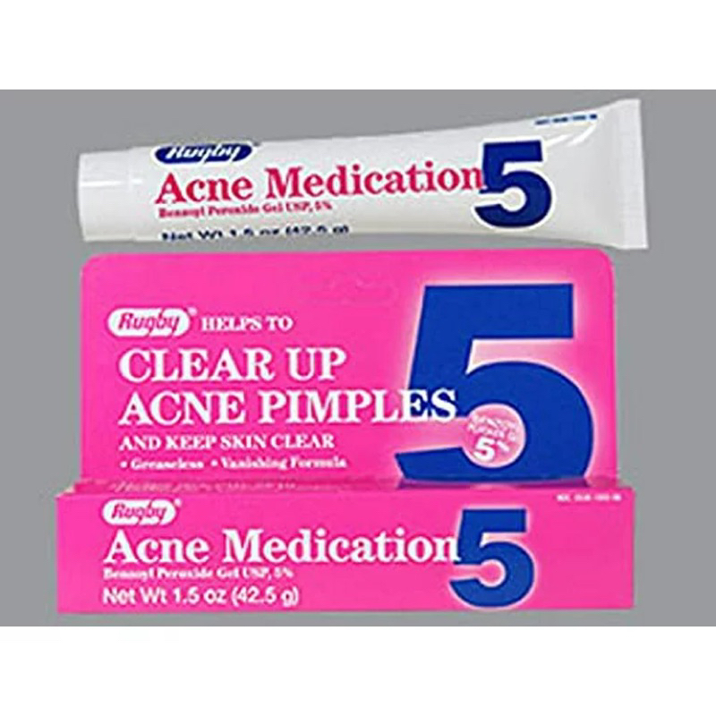 [chính hãng nội địa Mỹ] Kem giảm mụn siêu tốc Acne Medication 5 RUGBY- ACNE MEDICATION GEL BENZOYL PEROXIDE 5%