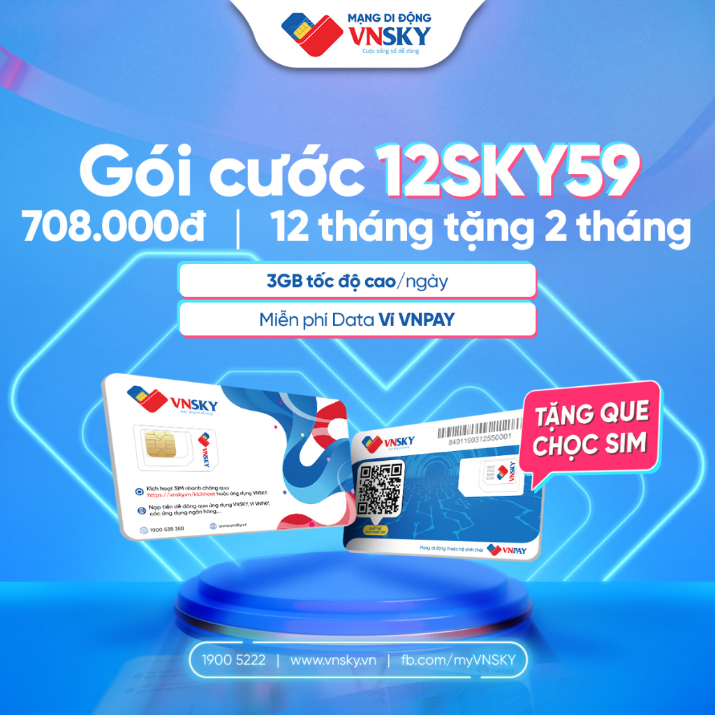 Sim 4G Mobifone 12SKY59 - ED60 - 12MDT150 - 12A59- 180GB DATA- TRỌN GÓI 1 NĂM - 14T - XÀI THẢ GA KHÔNG GIỚI HẠN