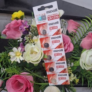 Pin cr1220 maxell lithium 3v chính hãng vỉ 5 viên made in japan