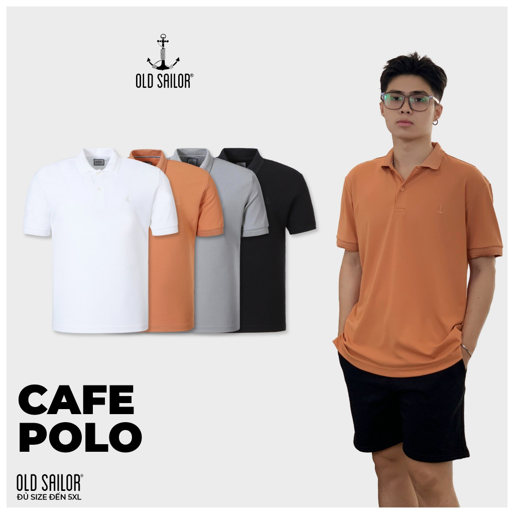 Áo Thun Polo Nam OLD SAILOR Chất Vải Cà Phê Cao Cấp Thấm Hút Mồ Hôi Chống Nhăn Kháng Khuẩn BigSize