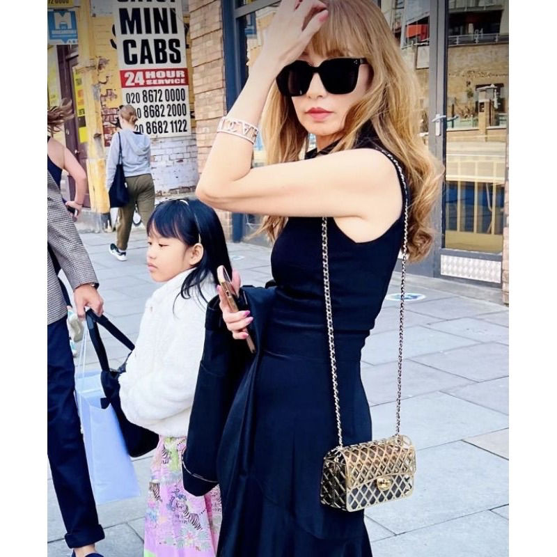 Túi nữ Cha.nel Evening bản super kim loại size 18cm fullbox nam châm