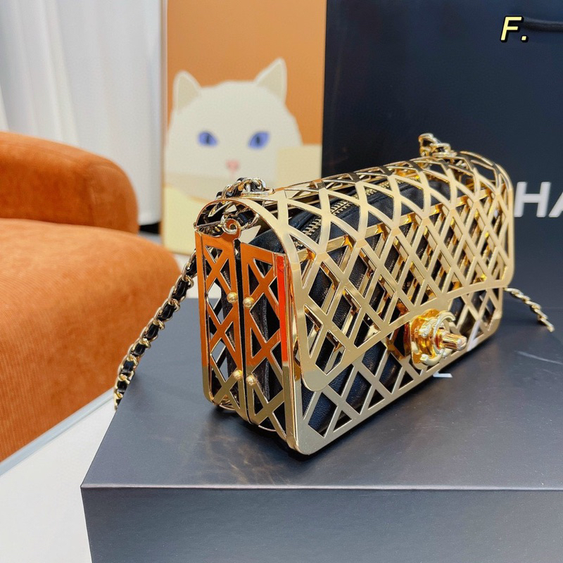 Túi nữ Cha.nel Evening bản super kim loại size 18cm fullbox nam châm