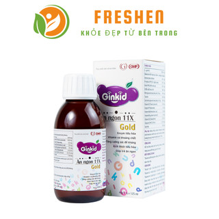 Ginkid Ăn ngon 11X cải thiện chức năng tiêu hóa cho trẻ hết biếng ăn lọ 125ml