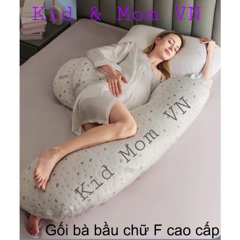 Gối bà bầu Gối bầu mới cao cấp 3 món chữ F, có kèm gối ôm cho bà bầu