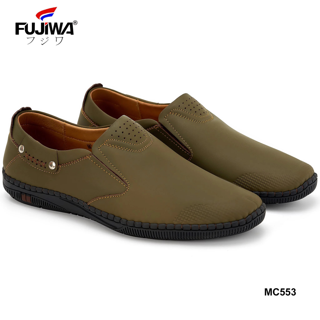 Giày Lười Nam Da Bò FUJIWA - MC553. Đế Giày Là Cao Su Thiên Nhiên, Đế Cao 3cm. Có Size:  38, 39, 40, 41, 42, 43