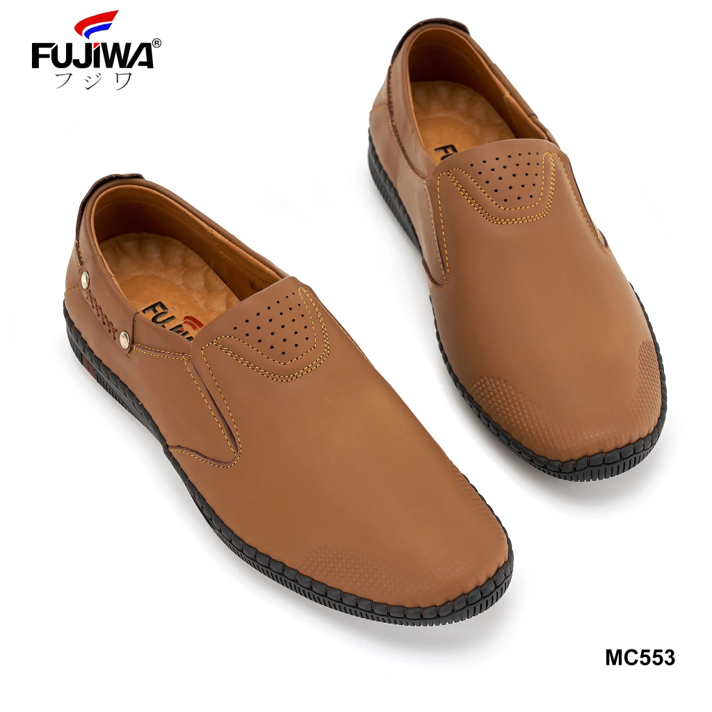 Giày Lười Nam Da Bò FUJIWA - MC553. Đế Giày Là Cao Su Thiên Nhiên, Đế Cao 3cm. Có Size:  38, 39, 40, 41, 42, 43