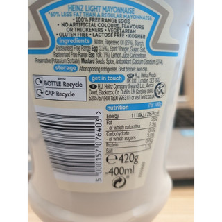 Xốt Mayonnaise Light Heinz 400ml (Ít Béo)