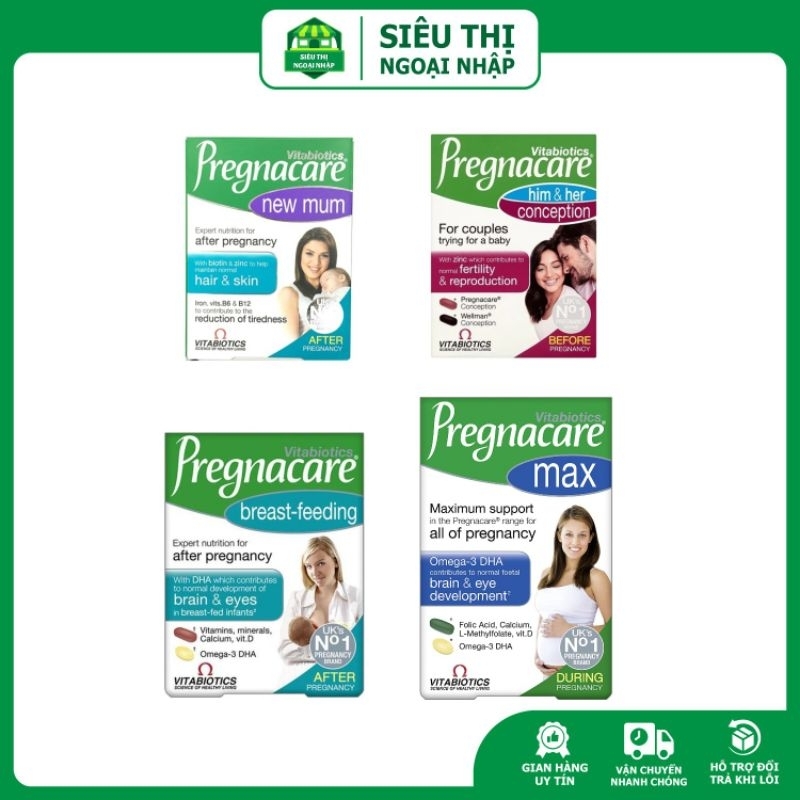 Bộ sản phẩm Vitamin Pregnacare