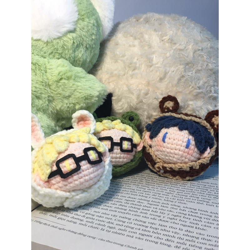 Móc khoá len mochi anime theo yêu cầu đáng yêu phù hợp trưng bày, tặng bạn bè