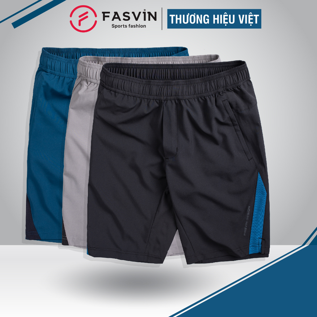 Quần short thể thao nam cao cấp chất vải gió chun đẹp, mềm, mát, co giãn thoải mái Fasvin S22510.HN