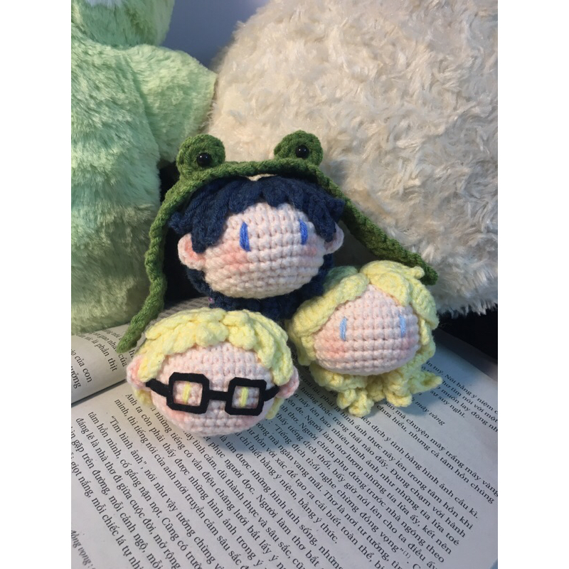 Móc khoá len mochi anime theo yêu cầu đáng yêu phù hợp trưng bày, tặng bạn bè