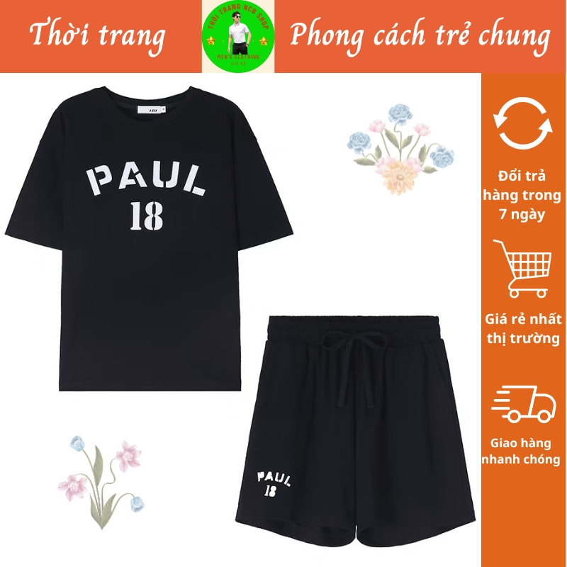 Bộ quần áo phông nam, quần áo thun nam phong cách thể thao, chất vải cotton co giãn 4 chiều mặc thoải mái