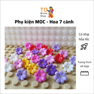 Phụ kiện đồ chơi lắp ráp, phụ kiện MOC, combo 20 bông hoa 7 cánh