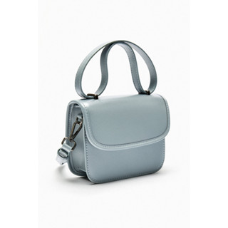 ZARA Đức - Túi xách đeo chéo cầm tay dáng vuông khóa nam châm da mờ xanh mint dương sale auth cao cấp có sẵn 6208/110