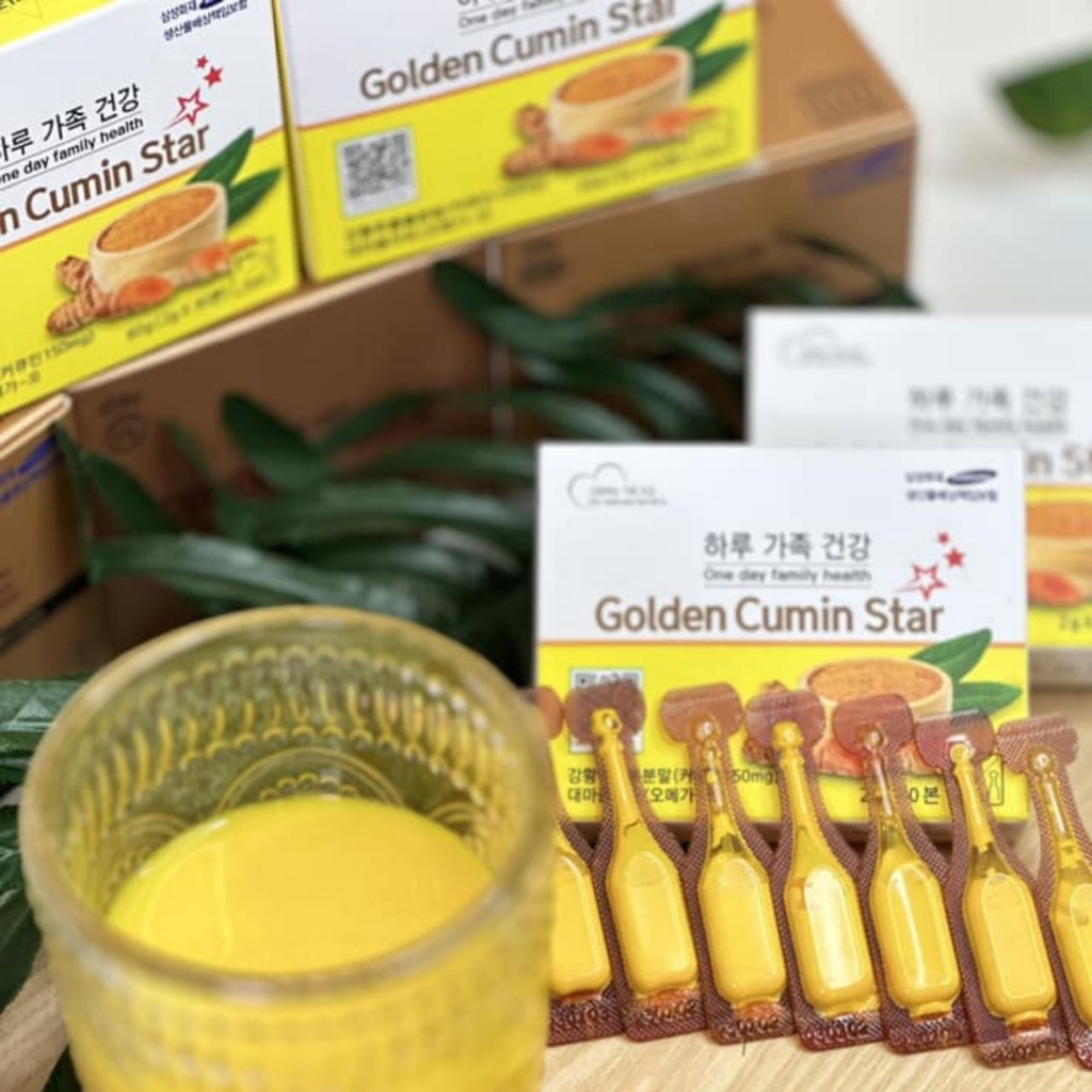 Tinh Chất Nghệ Nano Golden Cumin Star Hàn Quốc Tăng Cường Sức Khỏe COMBO 2 Hộp 60 Tuýp ( Mỗi hộp 30 tép)